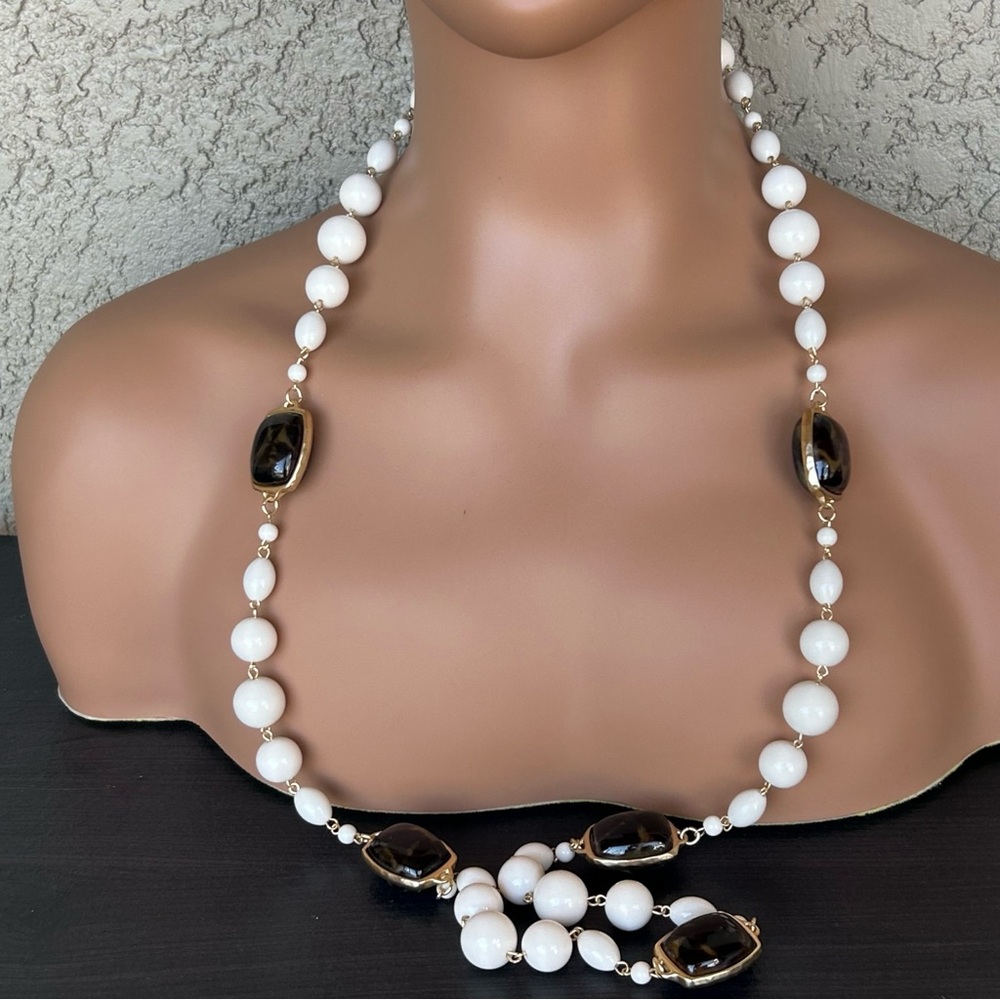 Chico’s Andrea Long Beaded Necklace
